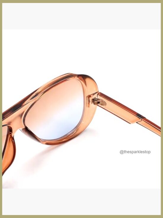 Plastic Frame Aviator Sunglasses UV400 Protection Oversized